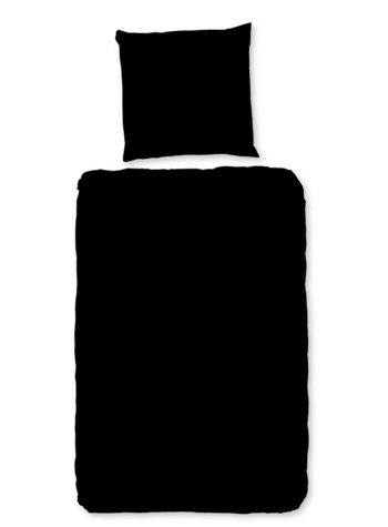 Bettwäsche Mikrofaser, Pure, Uni, Schwarz