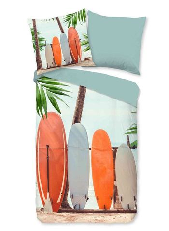 Bettwäsche Baumwolle, Good Morning, Surfbrett, Multi