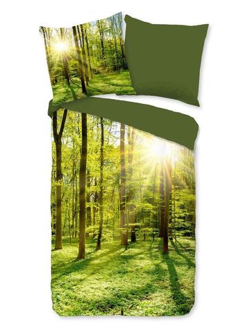 Bettwäsche Mikrofaser, Pure, Wald, Grün