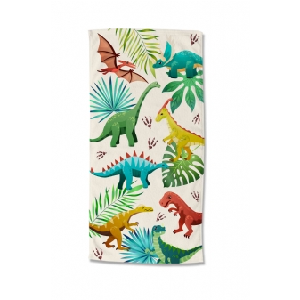 Strandtuch Mikrofaser, Kinder, Dinosaurier, Multi