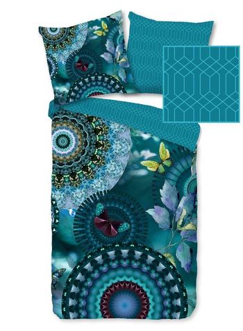 Bettwäsche Baumwolle Satin, Hip, Luciano, Mandala, Petrol
