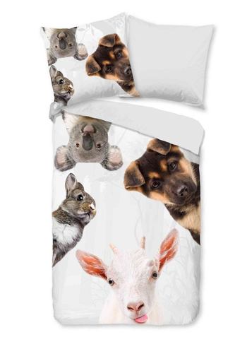 Kinder Bettwäsche Baumwolle, Good Morning, Tiere, Multi