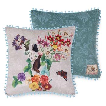 Dekorative Kissen, Polyvelvet, Rocky, Blumen, Sand