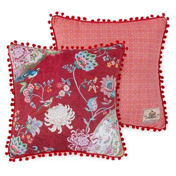 Dekorative Kissen, Polyvelvet, Ming, Blumen, Rot