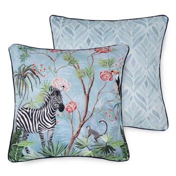 Dekorative Kissen, Polyvelvet, Yasmin, Zebra, Multi