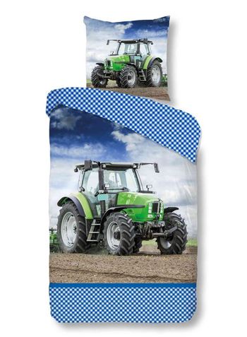 Kinder Bettwäsche Baumwolle, Good Morning, Traktor, Multi
