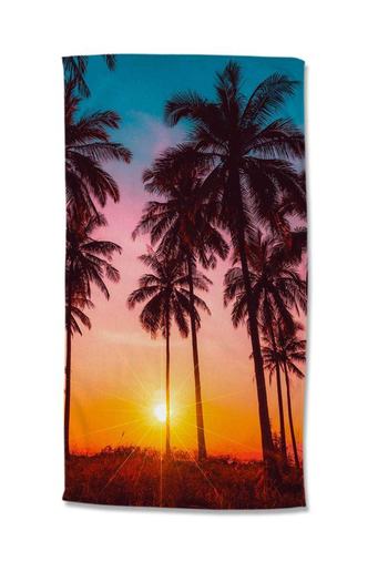 Strandtuch Mikrofaser, Good Morning, Bora Bora, Palme, Multi