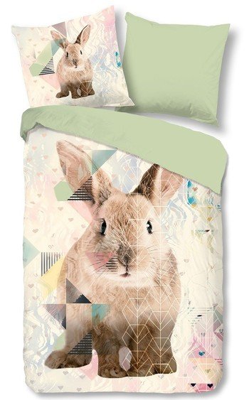 kinder Bettwäsche, Baumwolle, Good Morning, Kaninchen, Multi