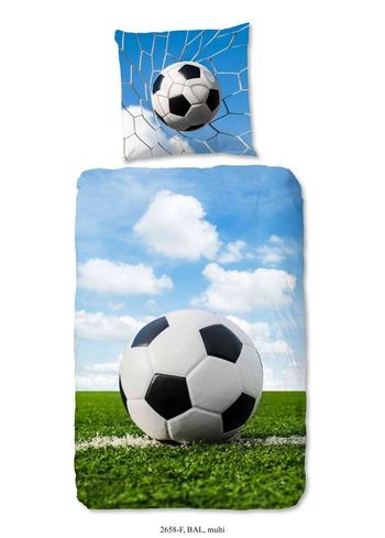 Kinder Bettwäsche Flanell/ Biber, Fußball, Multi