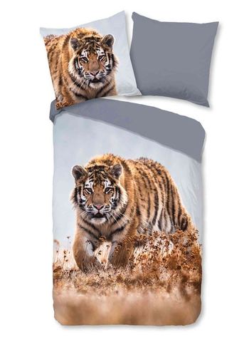 Bettwäsche Baumwolle, Good Morning, Tiger, Multi