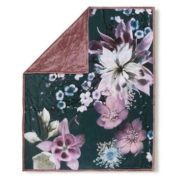 Plaid Polyvelvet, Descanso, Guana, Blumen, Grau