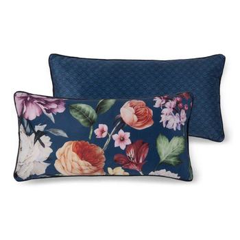Dekorative Kissen, Polyvelvet, Fiori, Blumen, Blau