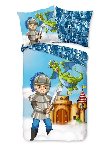 Good Morning kinder Bettwäsche Knight, Blau