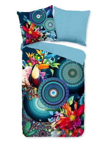 Bettwäsche Baumwolle Satin, Hip, Cailani, Mandala, Blau