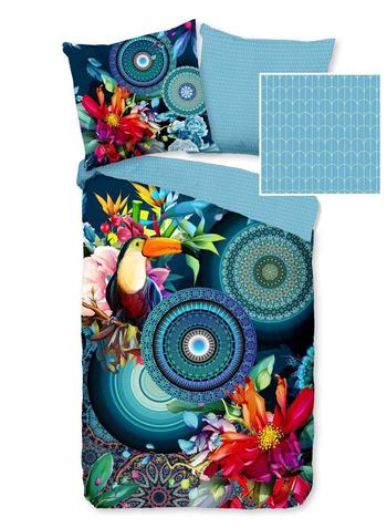Bettwäsche Baumwolle Satin, Hip, Cailani, Mandala, Blau