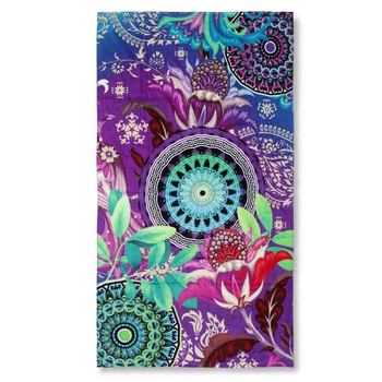 Strandtuch, Baumwolle Velours, Hip, Axelle, Mandala, Lila