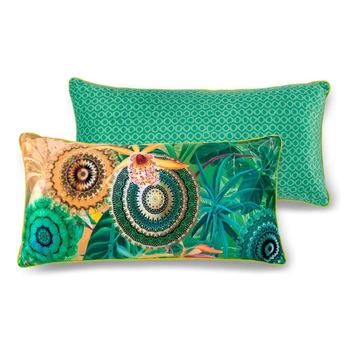 Dekorative Kissen, Hip, Yissa, Mandala, Grün/ Ocker