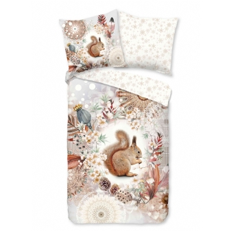 Bettwäsche Flanell/ Biber, Romar, Eichhörnchen, Sand