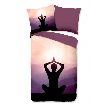 Bettwäsche Mikrofaser, Yoga, Violett