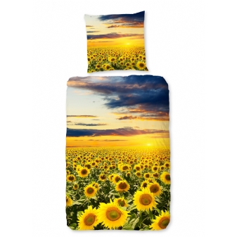 Bettwäsche Baumwolle, Sonnenblumen, Multi/ Gelb