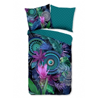Bettwäsche Baumwolle Satin, Hip, Zehra, Blättern und Mandala, Multi