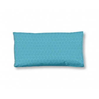 Kissenbezug Baumwolle Satin, Hip, Aviva, Blumen, Aquablau