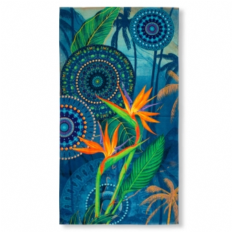 Strandtuch, Baumwolle Velours, Hip, Novia, Mandala, Blau
