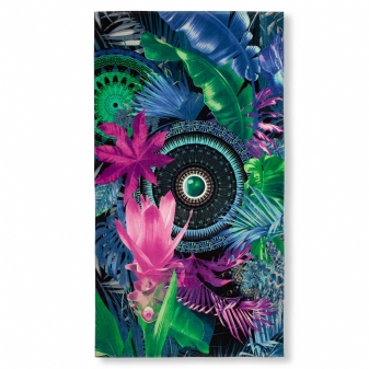 Strandtuch, Baumwolle Velours, Hip, Zehra, Blätter und Mandala, Multi