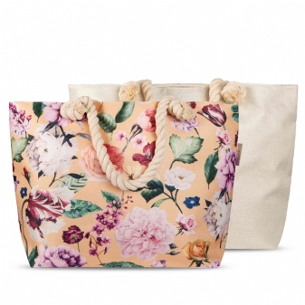 Strandtasche, Descanso, Fiori, Blumen, Ocker