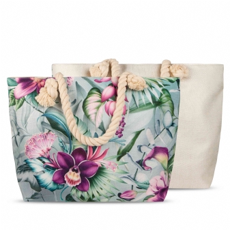 Strandtasche, Descanso, Allison, Blumen, Grün