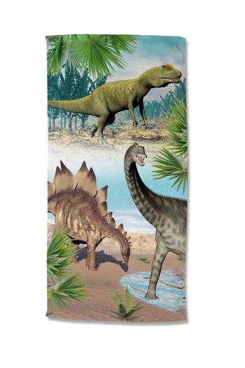 Strandtuch Mikrofaser, Kinder,  Dinosaurier, Multi