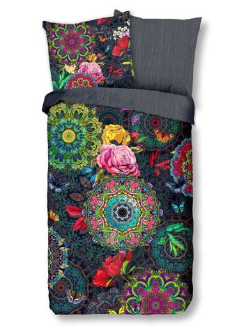 Bettwäsche Baumwolle Satin, Hip, Abbra, Mandala, Grau