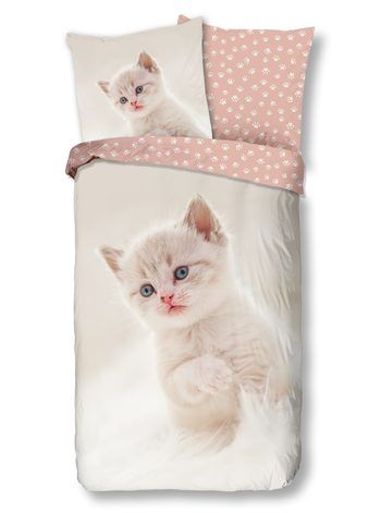 Kinder Bettwäsche Baumwolle, Good Morning, Katze, Multi