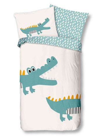 Kinder Bettwäsche Baumwolle, Good Morning, Krokodil, Multi