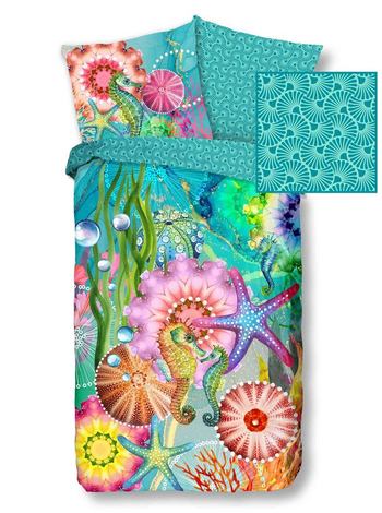 Bettwäsche Baumwolle Satin, Hip, Amada, Mandala, Türkis