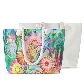 Strandtasche, Hip, Amada, Mandala/ Meerestiere, Multi/ Türkis