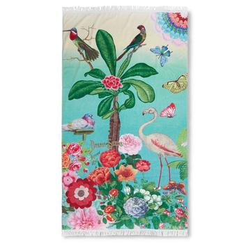 Strandtuch, Baumwolle Velours, Happiness, Botanica, Fransen, Tiere, Multi