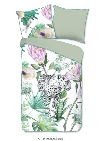 Bettwäsche Bio-Baumwollsatin, Volterra, Leopard, Multi