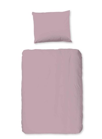 Junior Kinder Bettwäsche Baumwolle, Good Morning, Uni, Soft Rosa