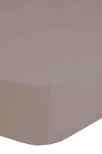 Spannbettlaken, Satin/ Baumwollsatin, Hip, Taupe/ Ton