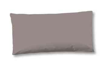 Kissenbezug Satin/ Baumwollsatin, Hip, Uni, Taupe/ Ton, 40 X 80 cm