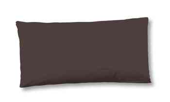 Kissenbezug Satin/ Baumwollsatin, Hip, Uni, Dunkelbraun, 40 X 80 cm