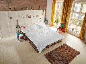 Spannbettlaken, Satin/ Baumwollsatin, Hip, Weiß