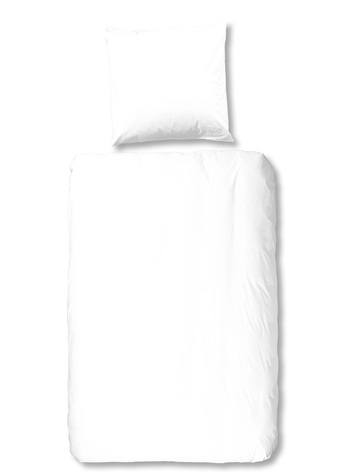 Bettwäsche Satin/ Baumwollsatin, Hip, Uni, weiß
