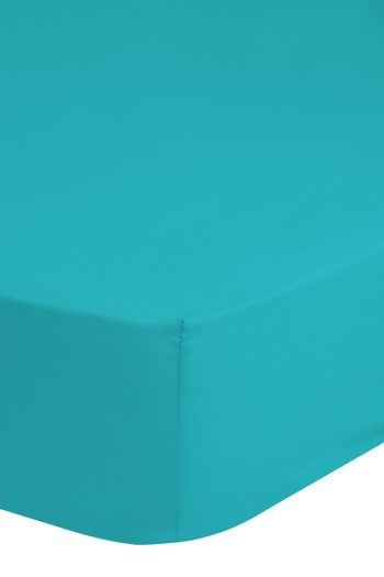 Spannbettlaken Jersey, Good Morning, Aqua/ Türkis